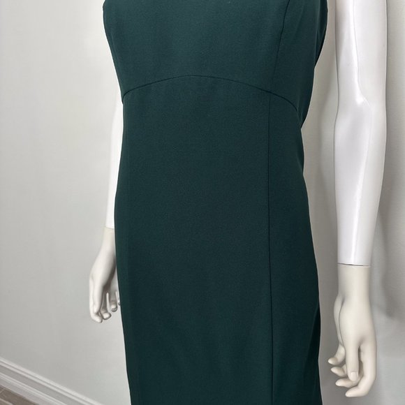 Amsale Bridesmaid Imani Open Back Gown Long Maxi Dress in Emerald Green Size 14 - Picture 6 of 16